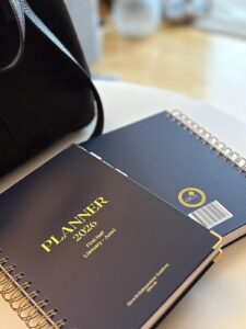 Lightweight planner for women easily carried in a handbag
