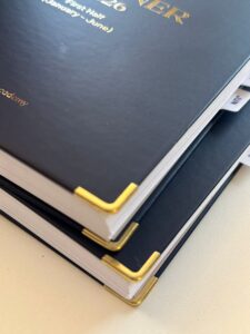 Premium spiral bound planner with soft pages and golden accents
